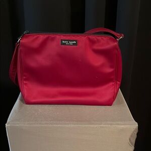 Kate Spade Red Crossbody Bag with Structured Design